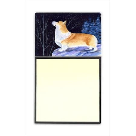 Carolines Treasures Carolines Treasures SS8373SN Starry Night Corgi Refiillable Sticky Note Holder or Postit Note Dispenser SS8373SN